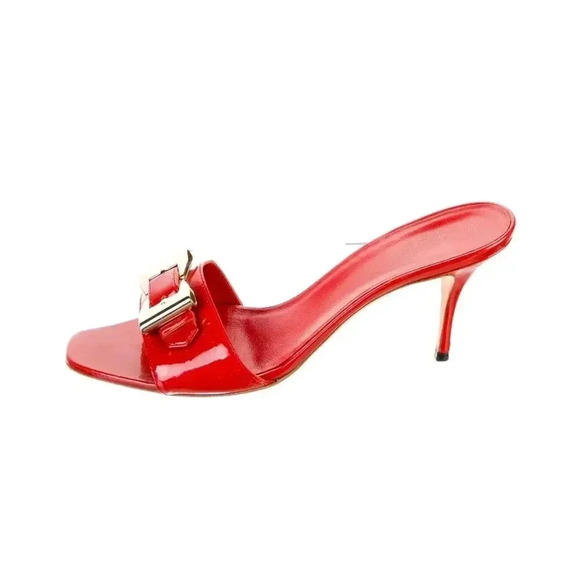 Gucci Patent Leather Slides Size 10B - Picture 1 of 8